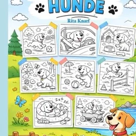 Ausmalbuch Hunde Färgläggningsbok