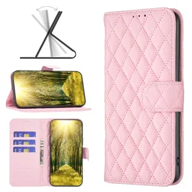Rombemønster Flip Case för Motorola Moto E32