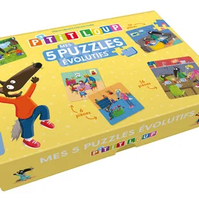 P'TIT loup - Mes 5 Puzzles Évolutifs