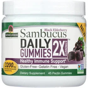 Nature's Answer Sambucus Black Elderberry 3200mg 45 Gummies