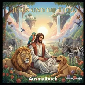 Jesus und die Tiere Färgläggningsbok för familjen