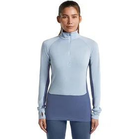 Icebreaker 260 Zoneknit Half Zip Long Sleeve T-shirt (Dam)