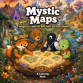Mystic Maps Färgläggningsbok