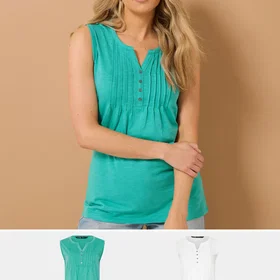 Long Tall Sally Henley Vest Tops (Women's)