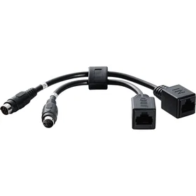 Lumens Dual In/Out RJ45 til 8-Pin Mini DIN Male Cable Extender