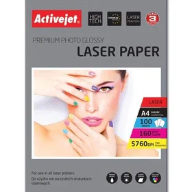 ActiveJet Premium Photo Glossy A4 Valkoinen 160g 100 st