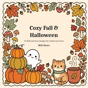 Cozy Fall & Halloween Färgläggningsbok för Vuxna och Tonåringar