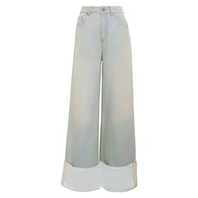 Adidas Originals Vintage Wide Leg Jeans (Dam)