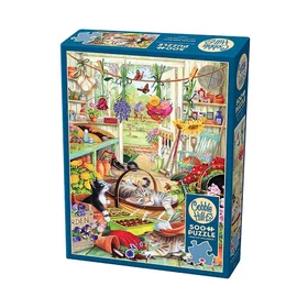 Cobble Hill Potting Shed Cats 500 Pieces