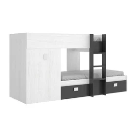 Dmora Ensemble Lit Avec 2 Tiroirs 8052773875844_CAFR 271x111x150cm