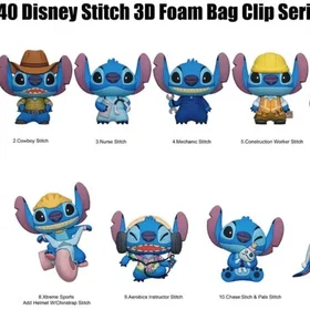 Monogram Disney Stitch 3D Foam Bag Clip