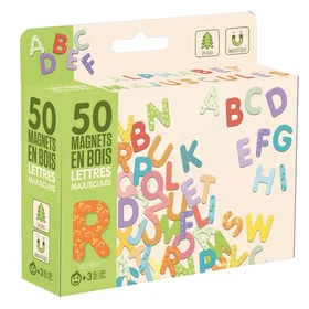 Jeujura Wooden Magnets 50 Uppercase Letters 8966