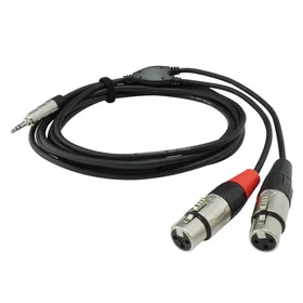 Rean 3.5mm TRS Jack to 2 x Female XLR Plugs 3m 35/2FX/3/