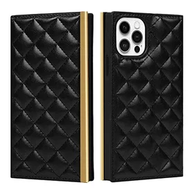 YEQIU Mjukt Läderfodral med Diamantkedja för iPhone 13 Pro Max