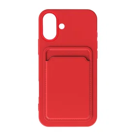 iPhone 16 Plus Silikonfodral med Kortfack för