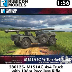 Rubicon Models 1/56 M151AC 4x4 Truck With 106mm Recoiless Rifle (RU-280125)