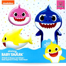 Baby Shark Bath Set (Shower Gel 350ml, Bath Squirter 140g, Bath Fizzer)