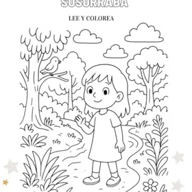 Lila y el bosque que susurraba Färgläggningsbok