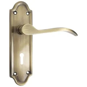 Kennington Lever Lock Door Handle Antique Brass