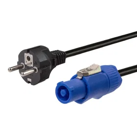 Klotz PCONS0500 Powercon IEC Schuko Strømkabel 5m