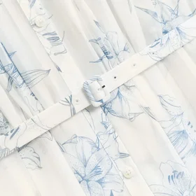 Ted Baker Bernia Plisseret Midi Trykt Skjortekjole