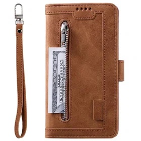 Motorola Wallet Case with Zipper and 9 Card Slots for Moto G86 Power 5G