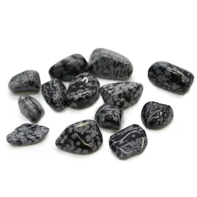 ADORABLES Obsidian Snowflake Tumble Stone