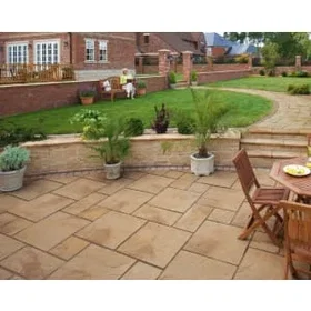 Marshalls Heritage Riven Yorkstone Decking Tile Yorkstone 450x600x38mm