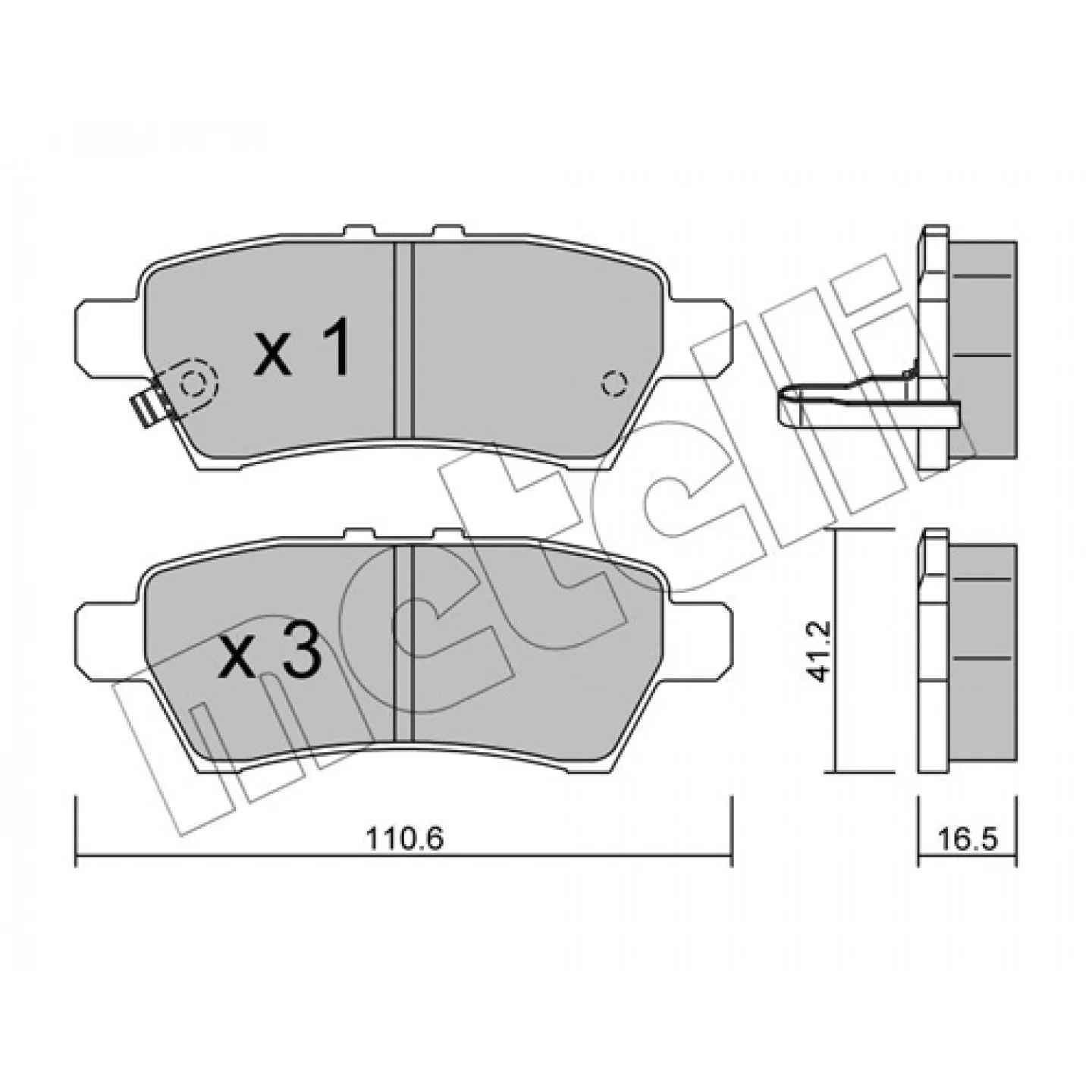 Metelli Disc Brake Pad Set 22-0744-0