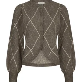 Neo Noir Check Knit Cardigan (Dame)