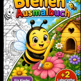 Bienen Ausmalbuch för Barn