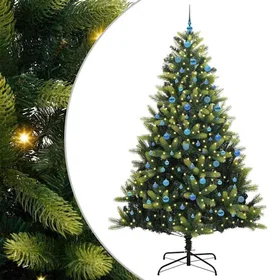 vidaXL Hinged Green 240cm 300 LEDs 3396016
