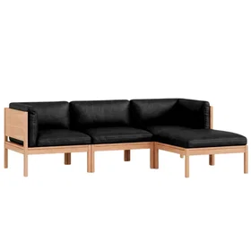 MOEBE Sofa 3 Sittplats med Sidor & Chaise Longue