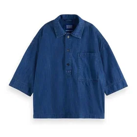 Scotch & Soda Lätt Denim Popover Skjorta (Dam)