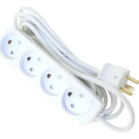 MicroConnect 4-Way Power Strip White 5m GRU00450WDK
