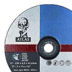 Weber Saint-Gobain Atlas Meule à tronçonner 125x6x22.23mm Acier 10-pack 66252828