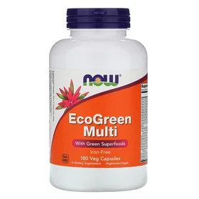 Now Foods EcoGreen Multi Iron-Free 180 Capsules