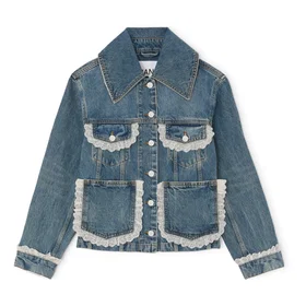 Ganni Soft Chambray Denim Jacka (Dam)