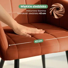 AKORD Luxano Spisebordsstol Stof 2-Pak