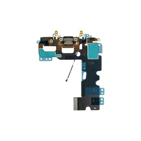Laddkontakt iPhone 7 Flexkabel Svart ()
