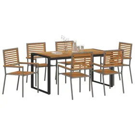 vidaXL Garden Dining Set with Cushions 7 Pieces 3365479