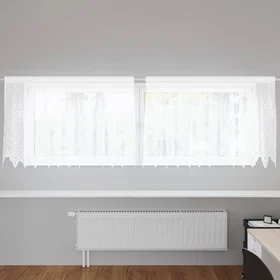 vidaXL Lace Curtain Floral 100x300Cm