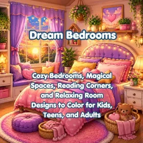 Dream Bedrooms Färgläggningsbok för Barn, Tonåringar och Vuxna