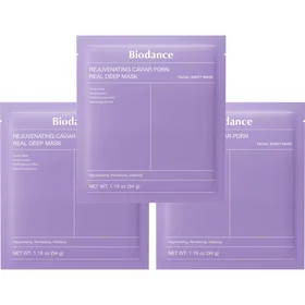 Biodance Rejuvenating Caviar PDRN Real Deep Sheet Mask 3x34g