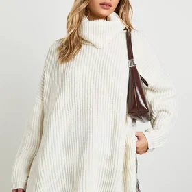 Boohoo Chunky Oversized Boyfriend Jumper (Women's)