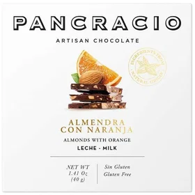 Pancracio Milk Chocolate Almond & Orange 40g