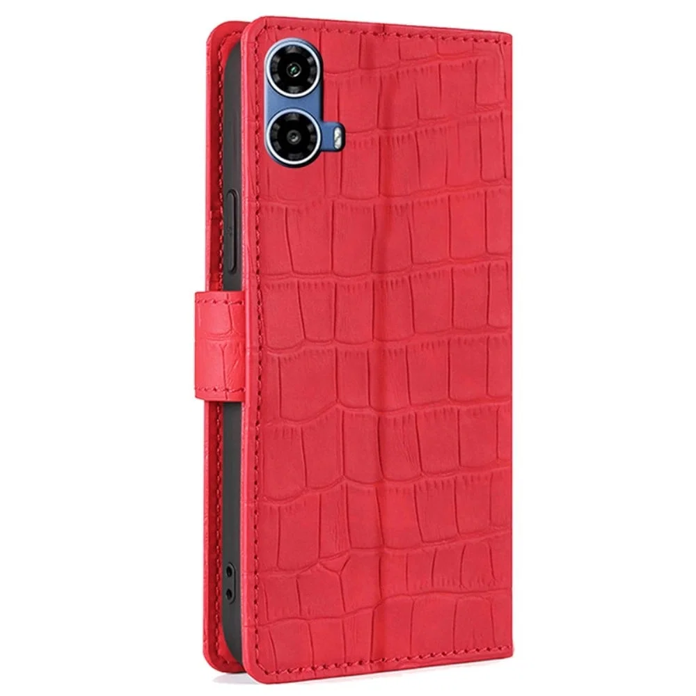 Läder Crocodile Texture Leather Case for Motorola Moto G34