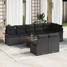 vidaXL Hage Sofasett med Oppbevaring 9 Deler 3356014