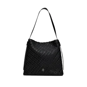 Tommy Hilfiger Flätad Maxi Hobo AW0AW18161-BDS-OS Axelväska