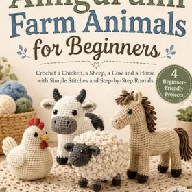 AMIGURUMI Farm Animals Virkningmönster